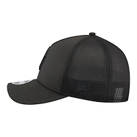 Men's New Era  Black New York Yankees Badged M-Crown A-Frame 9FORTY Trucker Adjustable Hat