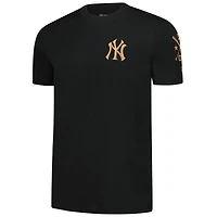 Men's New Era  Black York Yankees Bronze Logo with Cross Bats Established T-Shirt