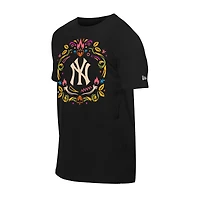 T-shirt noir New Era York Yankees Día de los Muertos pour hommes