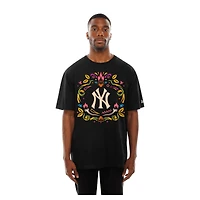 T-shirt noir New Era York Yankees Día de los Muertos pour hommes