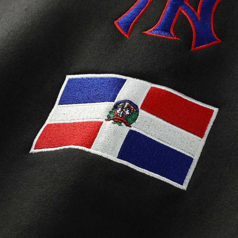 Men's New Era Black York Yankees Dominican Republic Country Flag Hoodie