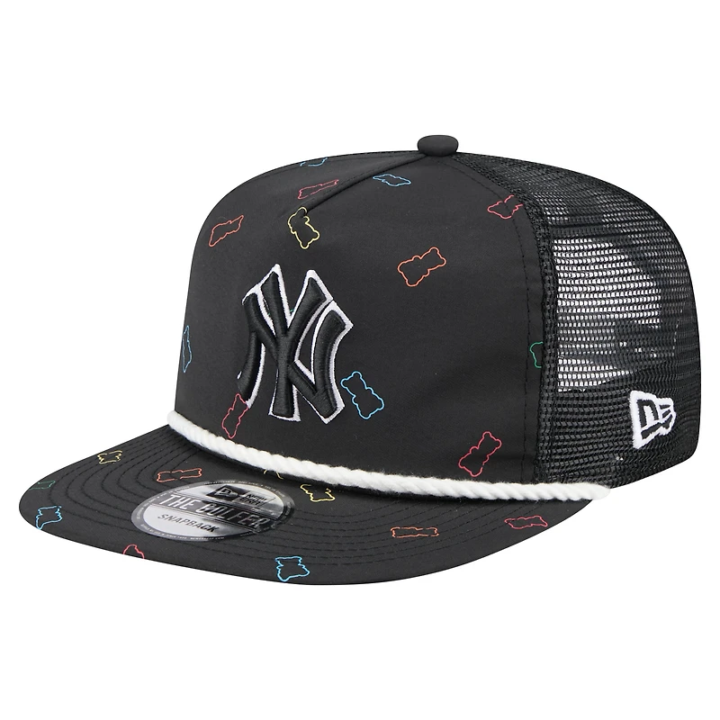 Men's New Era  Black New York Yankees Gummy Golfer Trucker Adjustable Hat