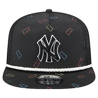 Men's New Era  Black New York Yankees Gummy Golfer Trucker Adjustable Hat