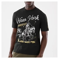 Men's New Era  Black York Yankees Injection Lifestyle Urban Ranchwear T-Shirt