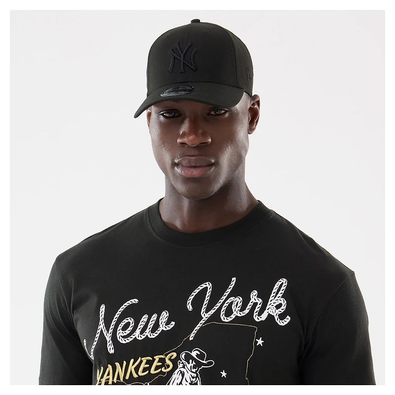 Men's New Era Black York Yankees Injection Lifestyle Urban Ranchwear T-Shirt