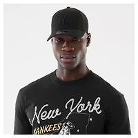 Men's New Era  Black York Yankees Injection Lifestyle Urban Ranchwear T-Shirt