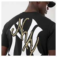 Men's New Era  Black York Yankees Injection Lifestyle Urban Ranchwear T-Shirt