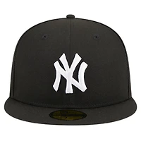 Casquette ajustée 59FIFTY noire avec logo New York Yankees Era pour homme