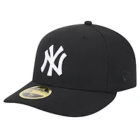 Casquette ajustée 59FIFTY à profil bas des New York Yankees Era pour hommes, noire