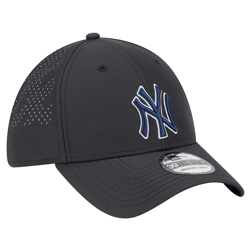 Casquette New Era 39THIRTY Flex noire pour homme, motif York Yankees Night