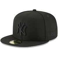 Casquette ajustée New Era 59FIFTY Basic pour homme, logo principal des Yankees de York, noire