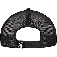 Men's New Era Black New York Yankees Retro Bold A-Frame Trucker 9FORTY Adjustable Hat