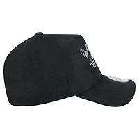 Men's New Era  Black New York Yankees Script Text 9FORTY A-Frame Adjustable Hat