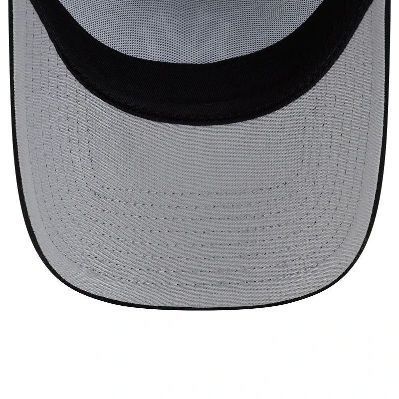 Men's New Era Black New York Yankees Side Script 9FORTY A-Frame Trucker Adjustable Hat