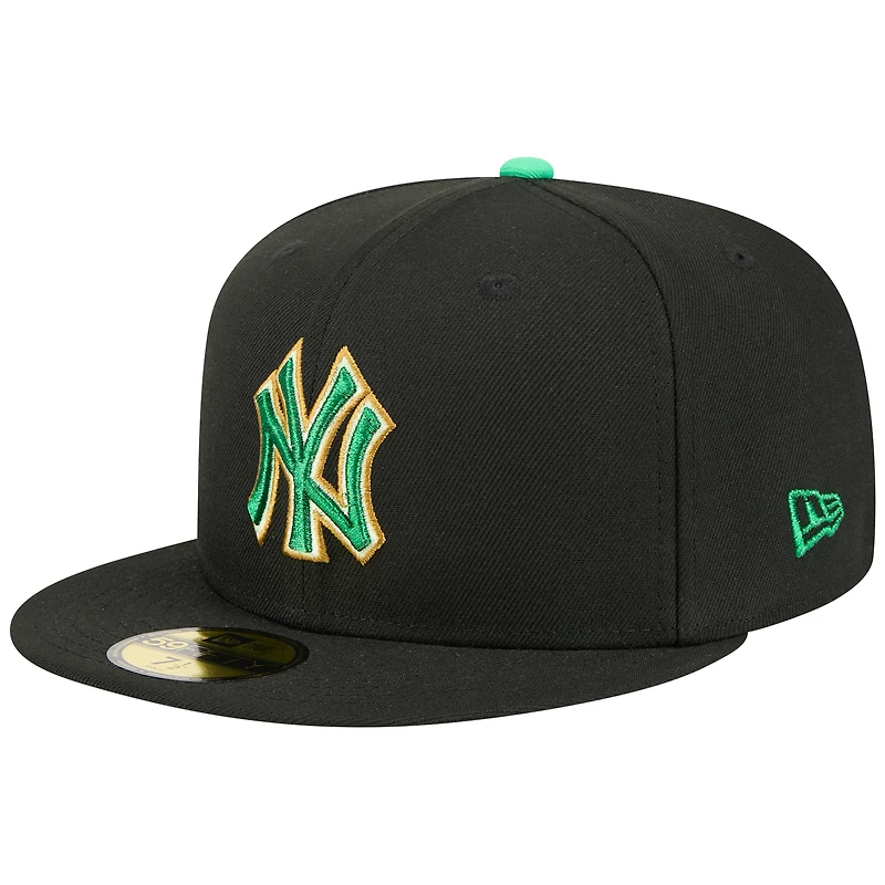 Men's New Era  Black York Yankees St. Patrick's Day 59FIFTY Fitted Hat