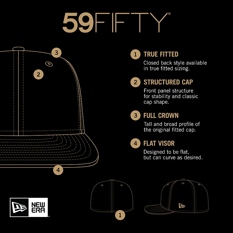 Casquette ajustée 59FIFTY avec logo de l'équipe New York Yankees Era pour homme, noire