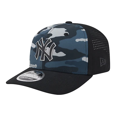 Casquette New Era noire pour homme New York Yankees à motif camouflage ton sur ton 9SEVENTY à fermeture extensible