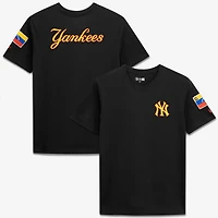 Men's New Era Black York Yankees Venezuela Country Flag T-Shirt