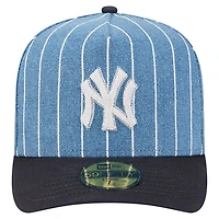 Men's New Era  Blue/Navy York Yankees Parallel A-Frame 59FIFTY Fitted Hat