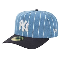 Men's New Era  Blue/Navy York Yankees Parallel A-Frame 59FIFTY Fitted Hat