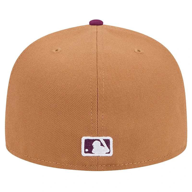 Men's New Era Brown/Purple York Yankees Two-Tone Color Pack 59FIFTY Fitted Hat