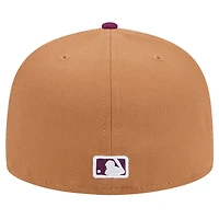 Men's New Era Brown/Purple York Yankees Two-Tone Color Pack 59FIFTY Fitted Hat
