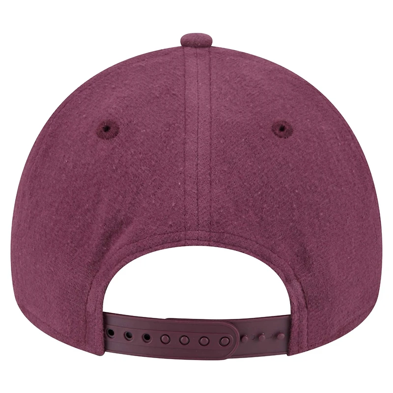 Casquette ajustable New Era pour homme avec couronne en moleskine injectée New York Yankees Bordeaux