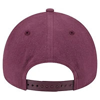 Casquette ajustable New Era pour homme avec couronne en moleskine injectée New York Yankees Bordeaux