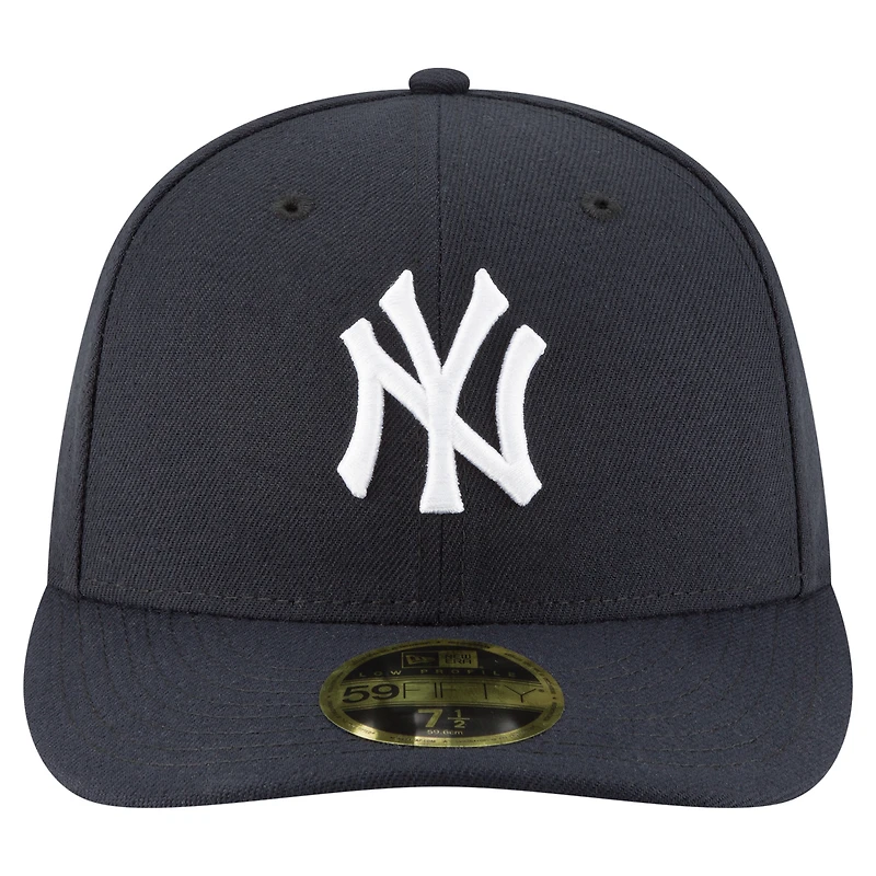 Casquette ajustée à profil bas CC Sabathia Navy New Era pour homme, modèle 59FIFTY, du Temple de la renommée baseball national 2025 des Yankees York