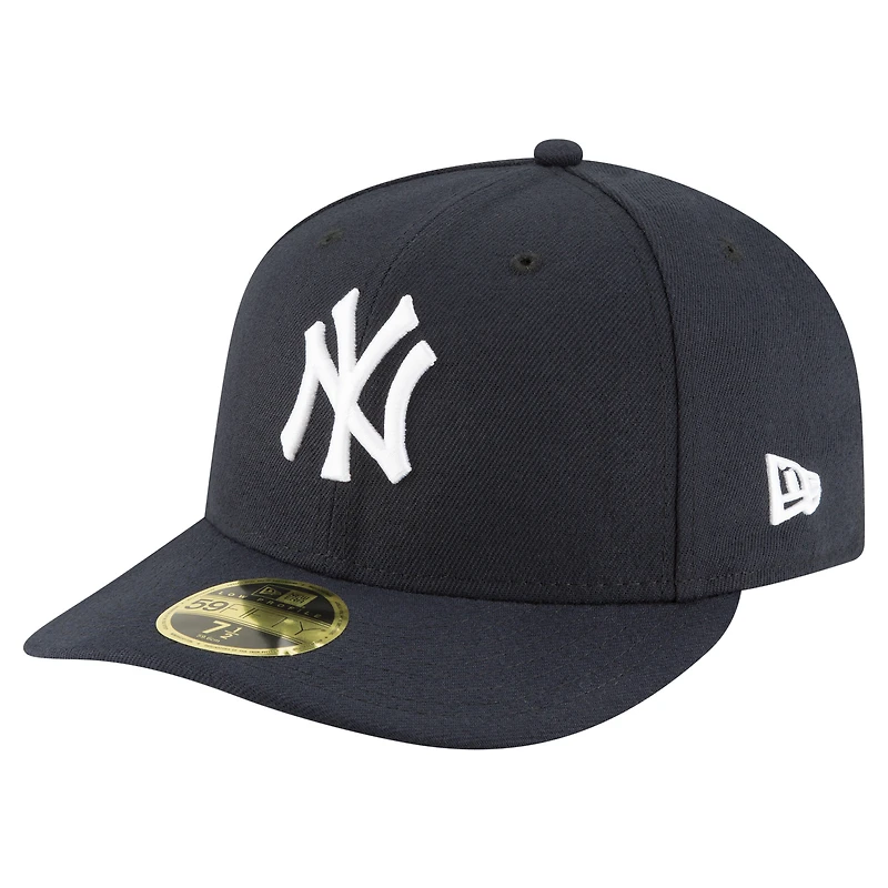 Casquette ajustée à profil bas CC Sabathia Navy New Era pour homme, modèle 59FIFTY, du Temple de la renommée baseball national 2025 des Yankees York