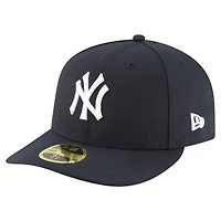 Casquette ajustée à profil bas CC Sabathia Navy New Era pour homme, modèle 59FIFTY, du Temple de la renommée baseball national 2025 des Yankees York