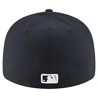 Casquette ajustée à profil bas CC Sabathia Navy New Era pour homme, modèle 59FIFTY, du Temple de la renommée baseball national 2025 des Yankees York