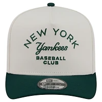 Men's New Era  Cream/Dark Green New York Yankees Chrome A-Frame 9FIFTY Snapback Hat