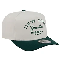 Casquette snapback New Era crème/vert foncé New York Yankees Chrome A-Frame 9FIFTY pour homme