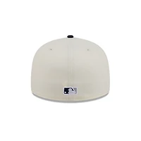 Casquette ajustée New Era 59FIFTY crème/marine pour homme
