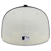 Men's New Era  Cream/Navy York Yankees Chrome Sutash 59FIFTY Fitted Hat