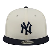 Men's New Era Cream/Navy New York Yankees Localized 9FIFTY Snapback Hat