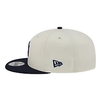 Casquette snapback New Era crème/marine New York Yankees pour homme, modèle 9FIFTY localisé