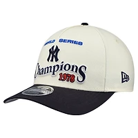 Men's New Era  Cream/Navy New York Yankees World Series 9FORTY M-Crown A-Frame Adjustable Hat