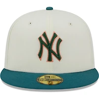 Men's New Era Cream York Yankees Chrome 59FIFTY Fitted Hat