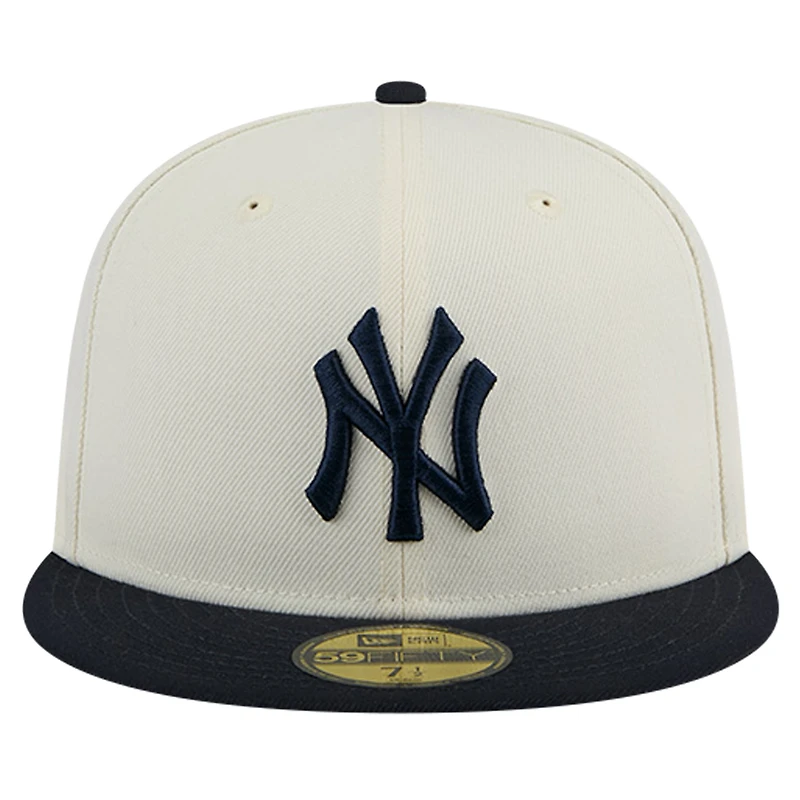 Men's New Era Cream York Yankees Chrome 59FIFTY Fitted Hat