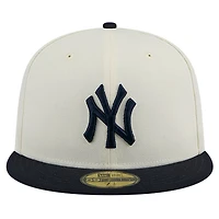 Men's New Era Cream York Yankees Chrome 59FIFTY Fitted Hat