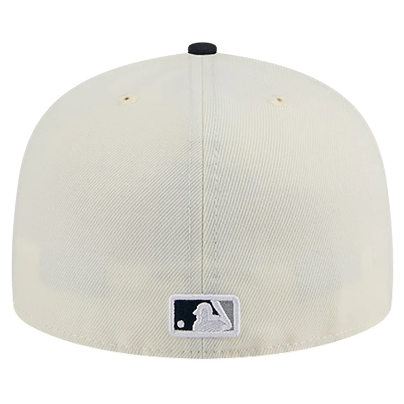 Casquette ajustée New Era 59FIFTY Chrome crème des Yankees de York pour homme