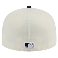 Casquette ajustée New Era 59FIFTY Chrome crème des Yankees de York pour homme