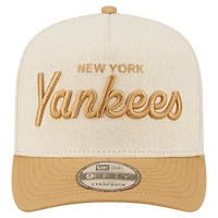 Casquette snapback New Era crème New York Yankees à chevrons 9FIFTY pour homme