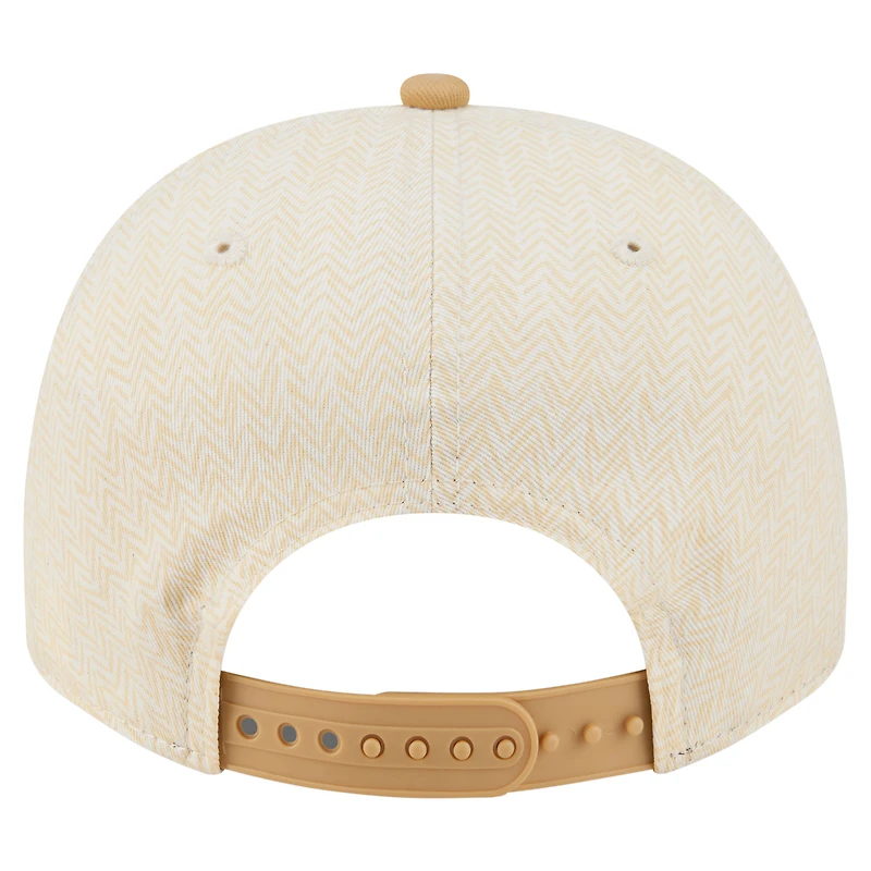 Men's New Era Cream New York Yankees Herringbone 9FIFTY A-Frame Snapback Hat