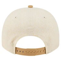 Men's New Era  Cream New York Yankees Herringbone 9FIFTY A-Frame Snapback Hat