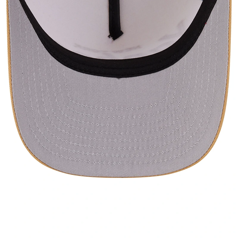 Men's New Era Cream New York Yankees Herringbone 9FIFTY A-Frame Snapback Hat