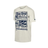Men's New Era  Cream York Yankees Injection Lifestyle Foodie Fashion T-Shirt