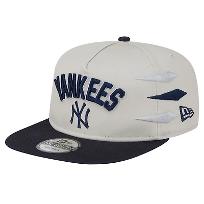 Casquette Snapback Iron Golfer New Era pour homme, couleur crème, New York Yankees